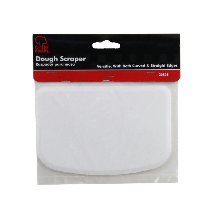 Chef Craft Classic Plastic Dough Scraper, 6 Inch, White, One Size - Image 2